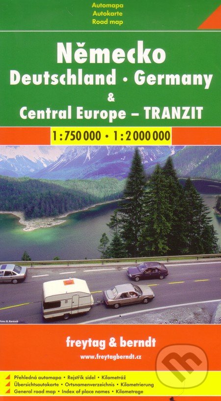 Německo, Central Europe - tranzit 1:750 000 1: 2 000 000 -