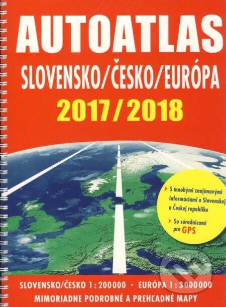 Autoatlas Slovensko/Česko/Európa 2017/2018 -